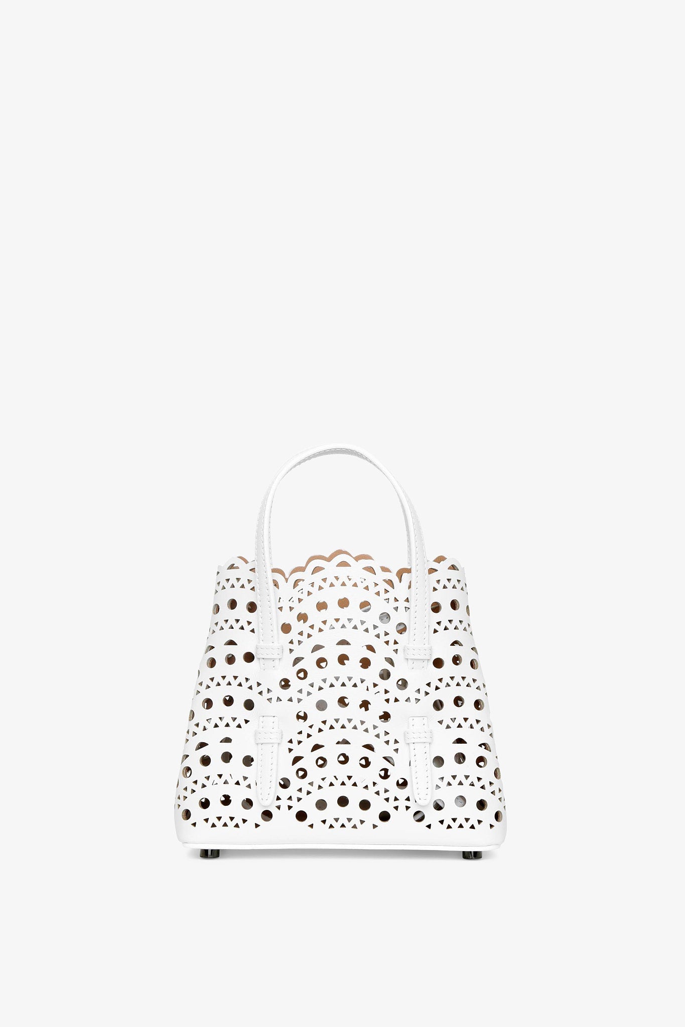 Alaïa | Mina 16 vienne vague white leather tote bag | Savannahs