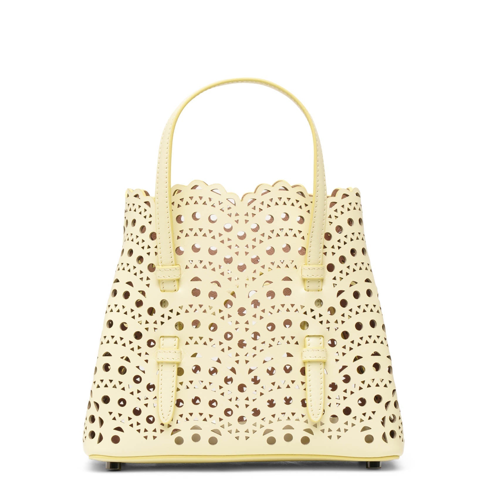 Alaïa | Mina 20 vienne vague yellow tote bag | Savannahs