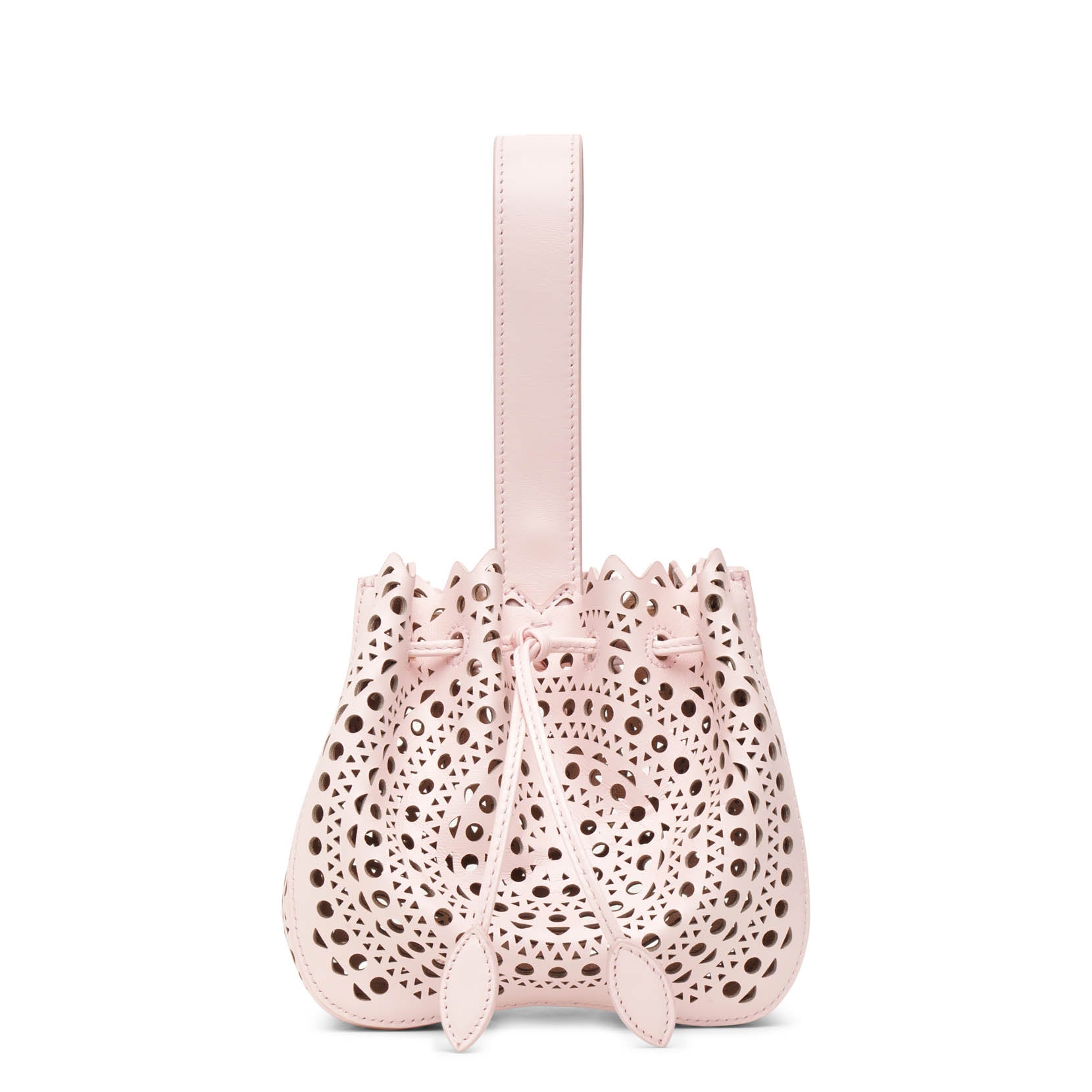 新品未使用 Alaïa レースデザイン ハンドバッグ 中型 ALAIA（アライア） ハンドバッグ TECKEL CLUTCH AA1S06026CA328