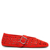 Ballerina red suede ballet flats