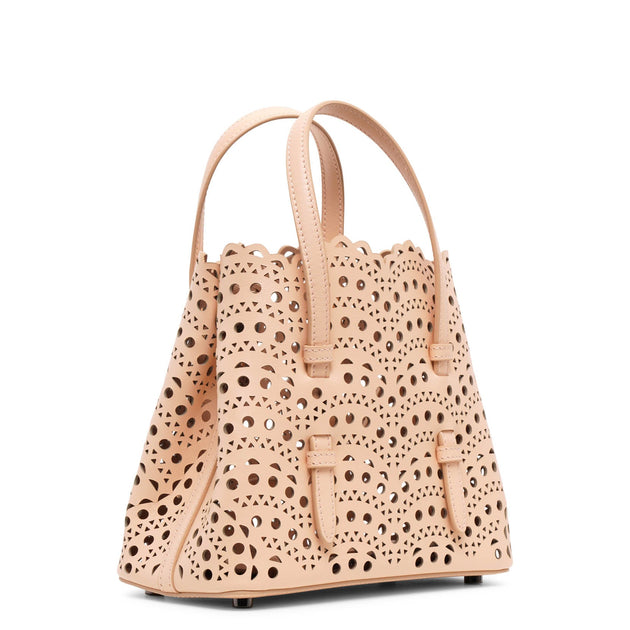 Alaïa | Mina 20 vienne vague beige leather tote bag | Savannahs