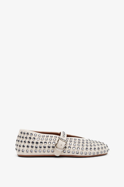 バレエシューズ Alaia Ballet Flats Suede Ballerinas ALAÏA UMBER BIKER BALLET FLATS IN SUEDE |ALAÏA US