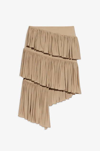 【ALAIA直営店】JUPE FLUIDE ASYMETRIQUE ALAÏA JERSEY SUSPENDER SKIRT | ALAÏA
