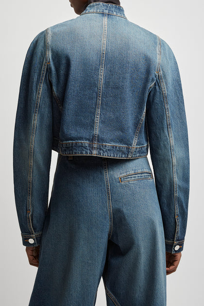Alaïa | Cropped denim jacket | Savannahs
