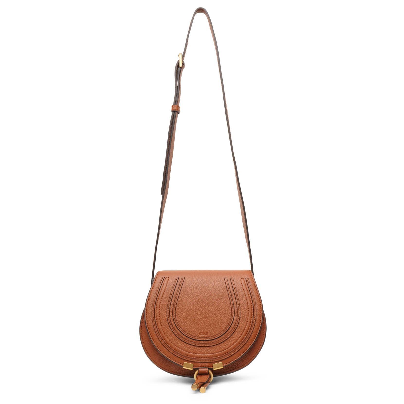CHLOE MINI MARCIE ショルダーバッグ レザー 茶 ブラウン Mini Marcie shoulder bag in soft leather Brown - Chloé