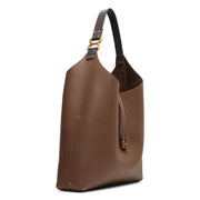 Marcie taupe leather shoulder bag