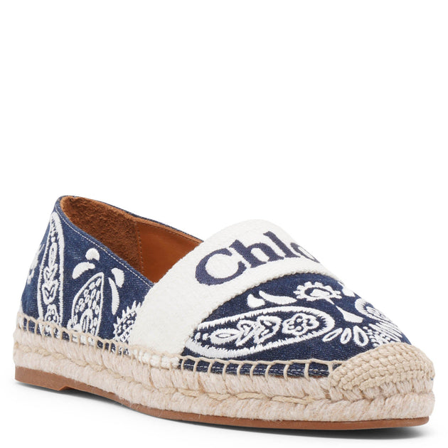 denim espadrille flats