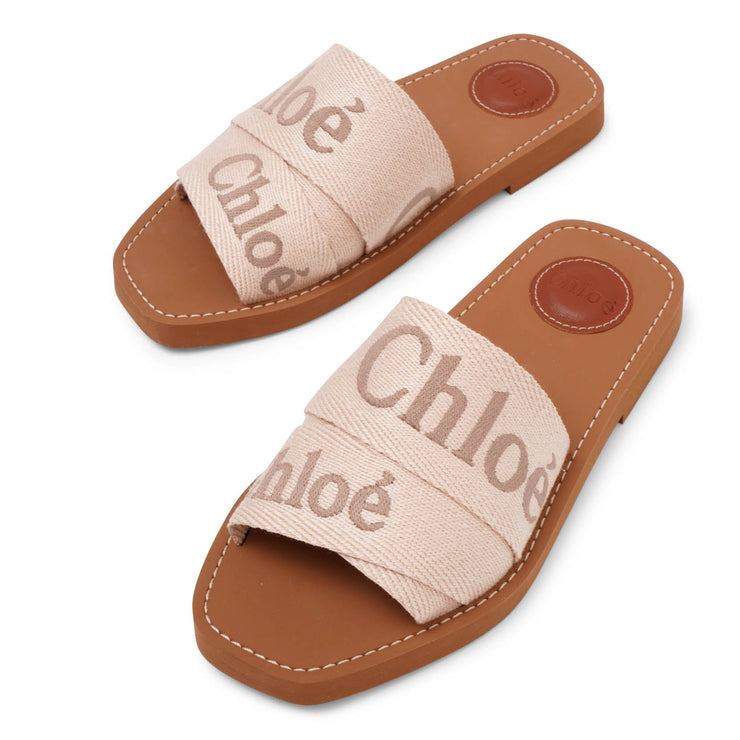 Woody blushy beige slide sandals