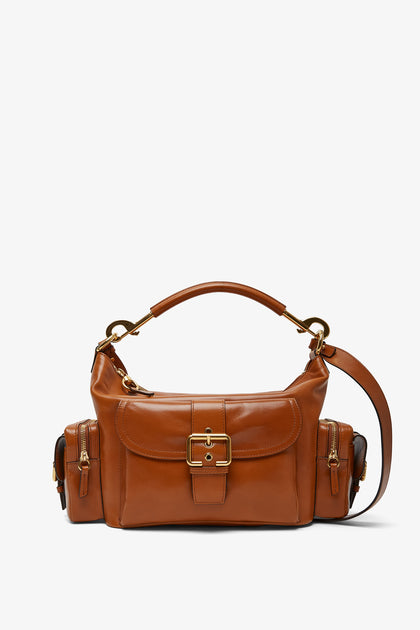 【関税＆送料込み】ChloAC Shiny Leather Camera Bags Chloé Small Camera Bag in Shiny Leather in Clay brown | Chloé US