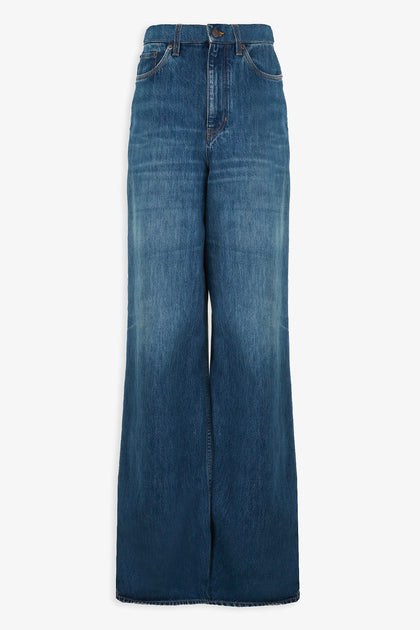 デニム・ジーパン CHLOE Woman Jeans White CH25UDP03251 112 Chloé | High-rise wide leg jeans | Savannahs