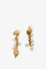 Shells long earrings in vintage gold