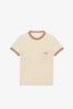 Blossom beige cotton logo t-shirt