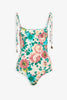 Knotted strap one-piece swimsuit