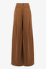 High rise cotton canvas pants