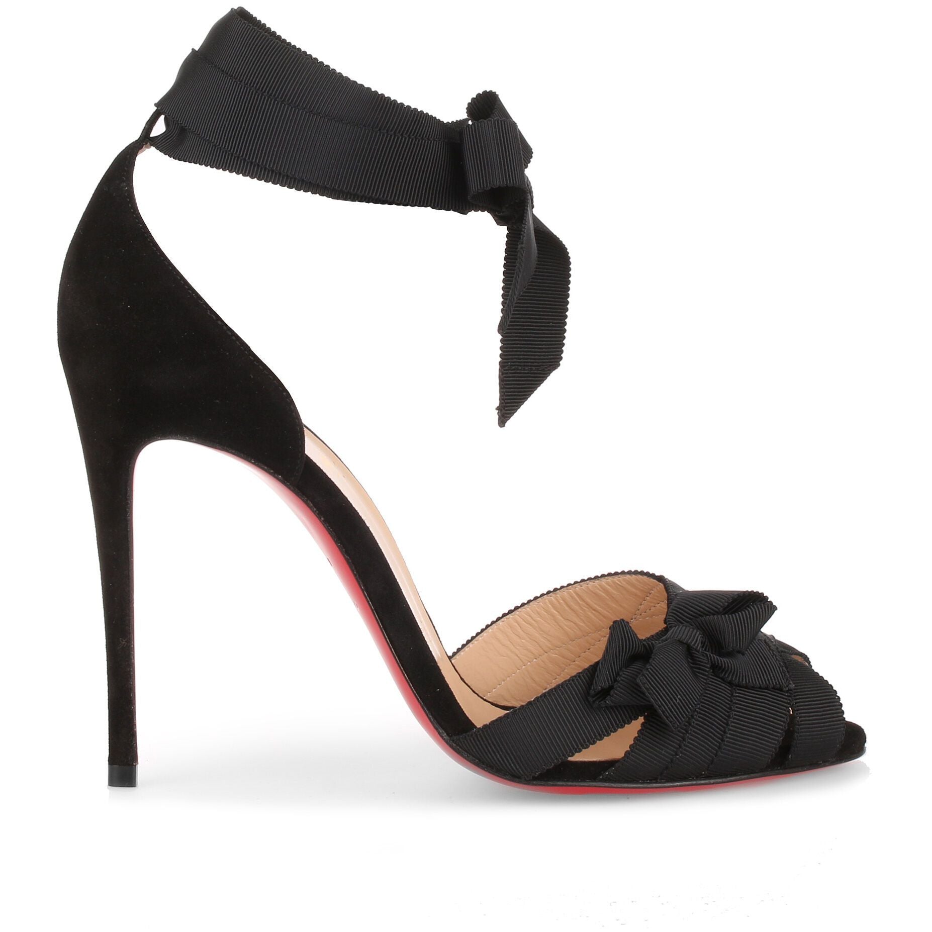 Christian Louboutin | Christeriva 100 black grosgrain sandal