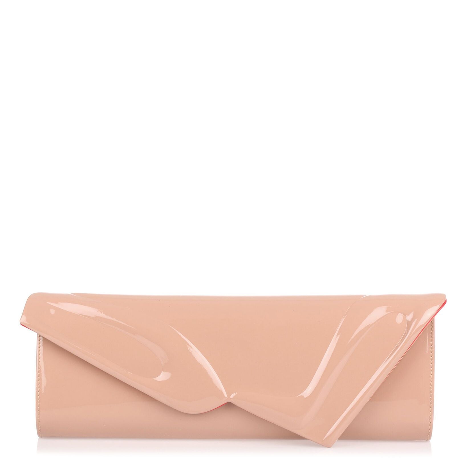 Christian Louboutin | So Kate Baguette patent beige clutch | Savannahs