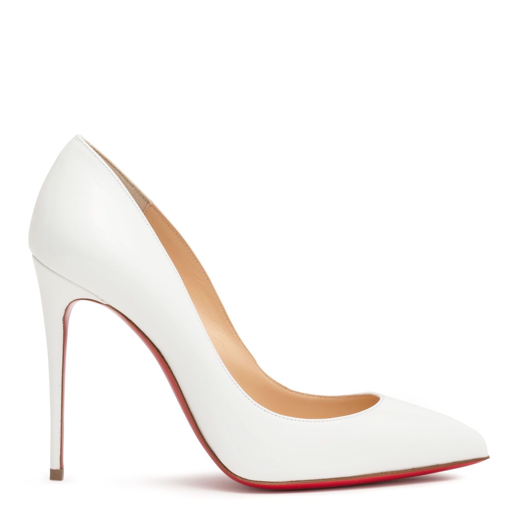 Christian Louboutin | Pigalle Follies 100 patent white pumps