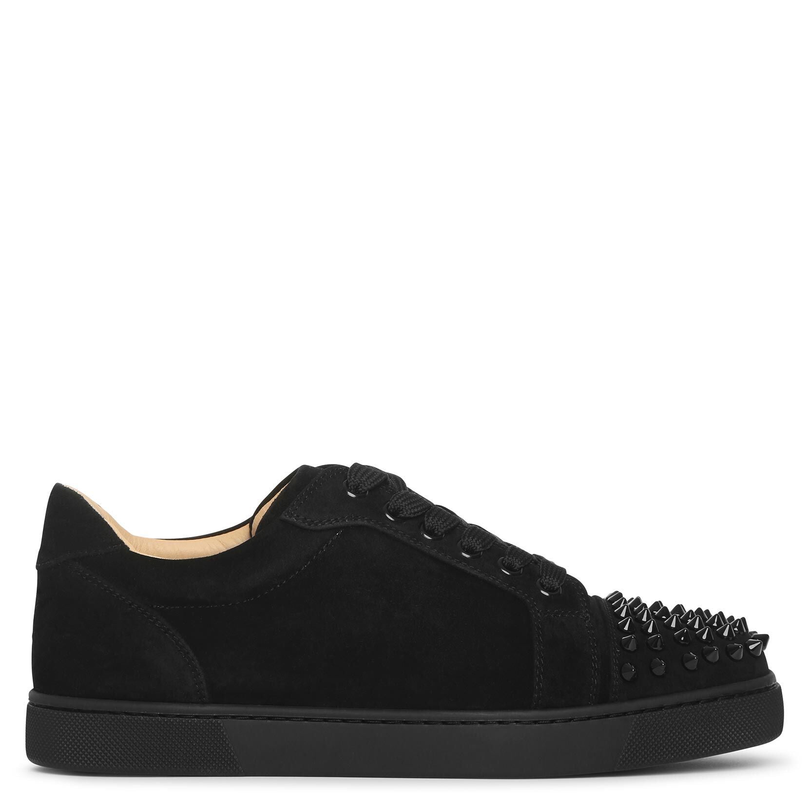 Christian Louboutin ブラック スパイクシューズ Christian Louboutin | Vieira Spikes black suede sneakers | Savannahs