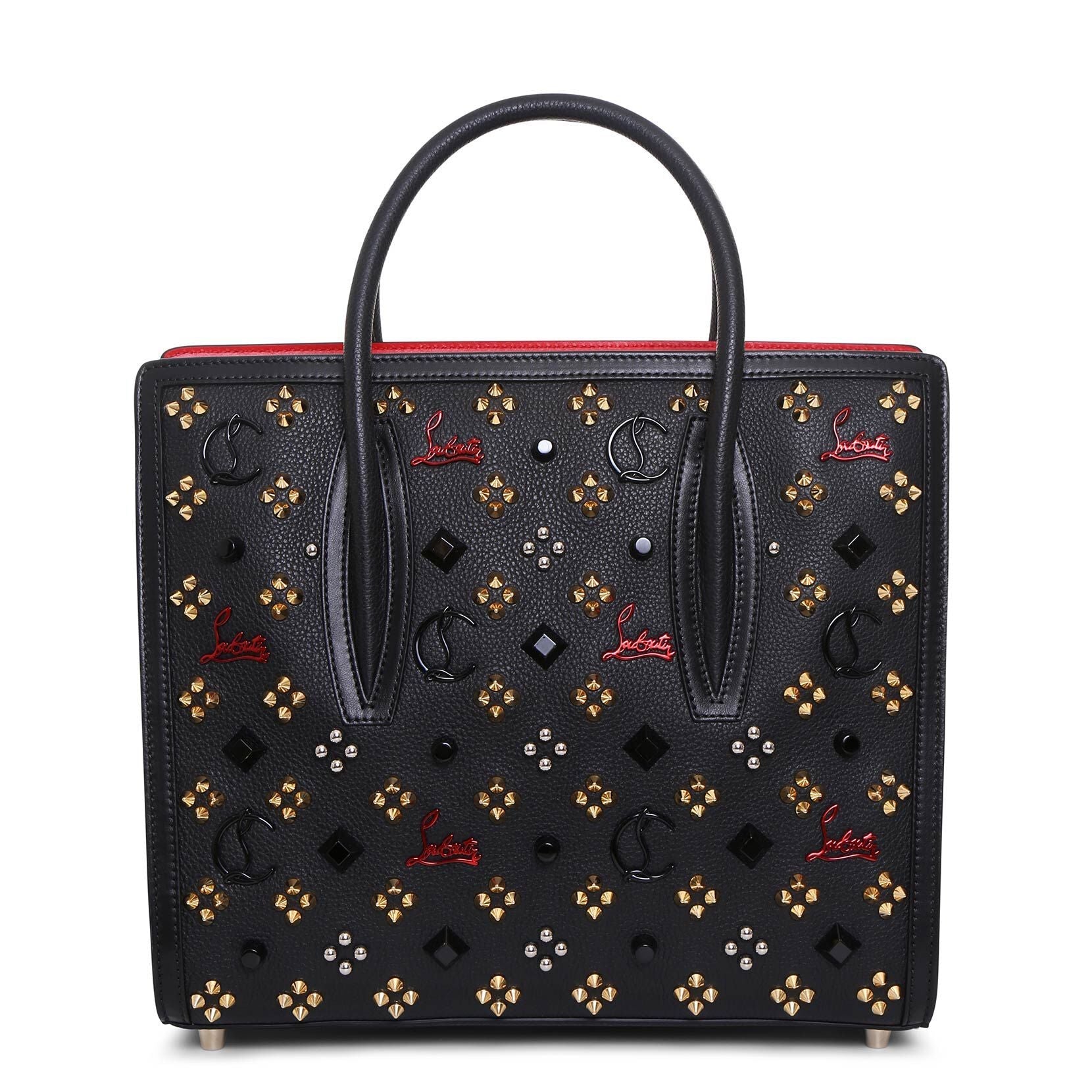 Christian Louboutin パーティーバッグ Paloma mini - Top handle bag - Grained calf leather and spikes