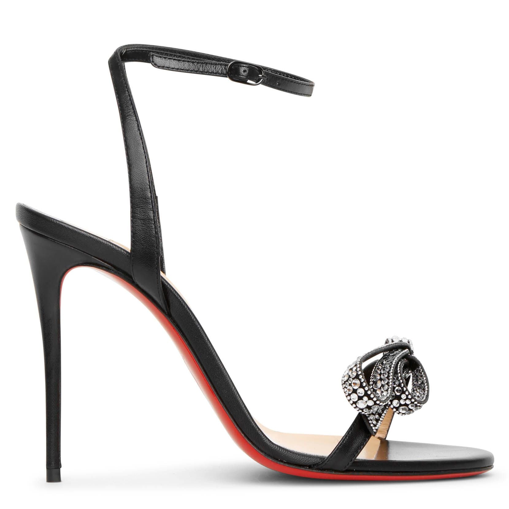 Christian Louboutin ブラック レース ミュール　38 CHRISTIAN LOUBOUTIN(クリスチャンルブタン)ブラックレース×シルク
