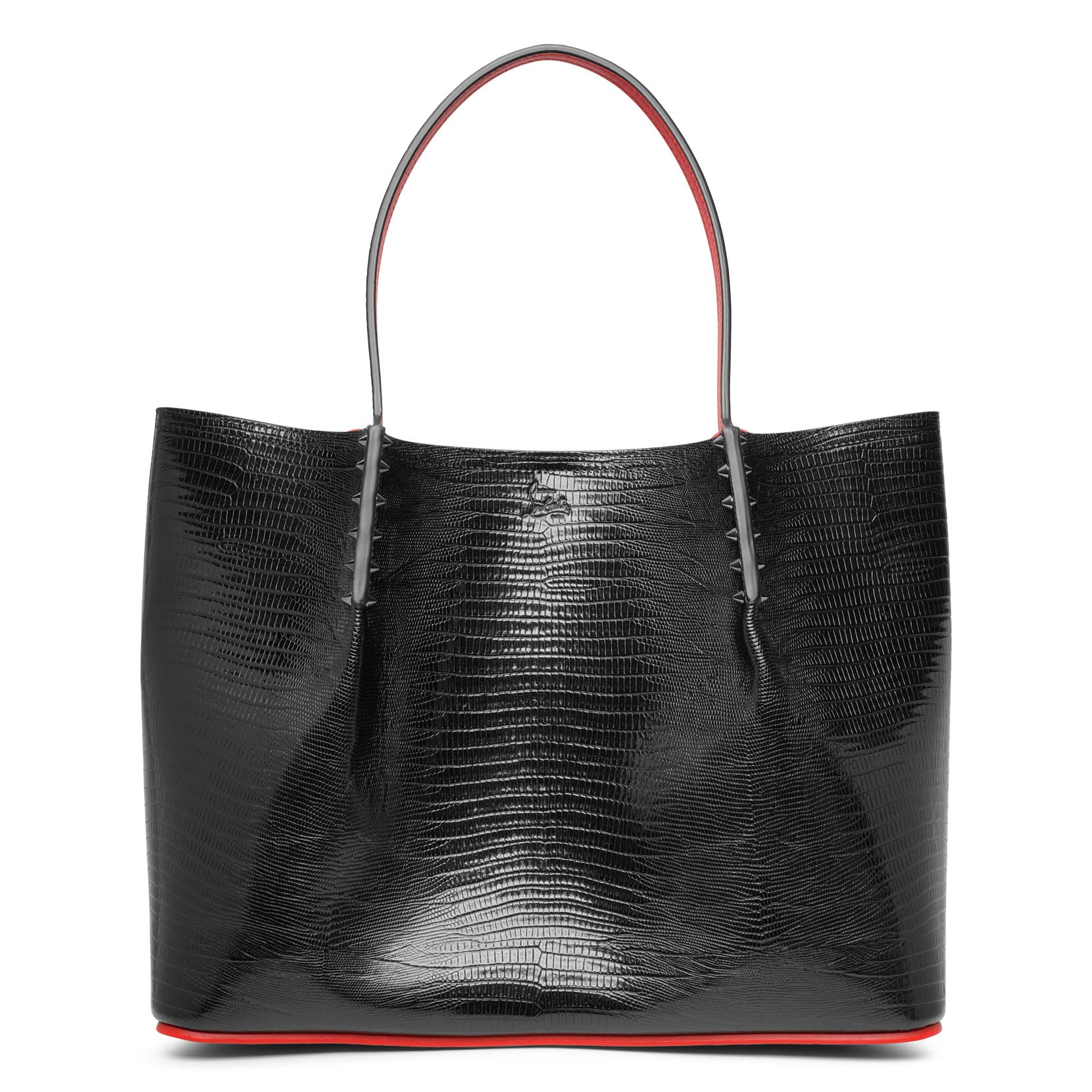 Christian Louboutin パーティーバッグ Frangibus Medium embroidered raffia tote bag in black - Christian