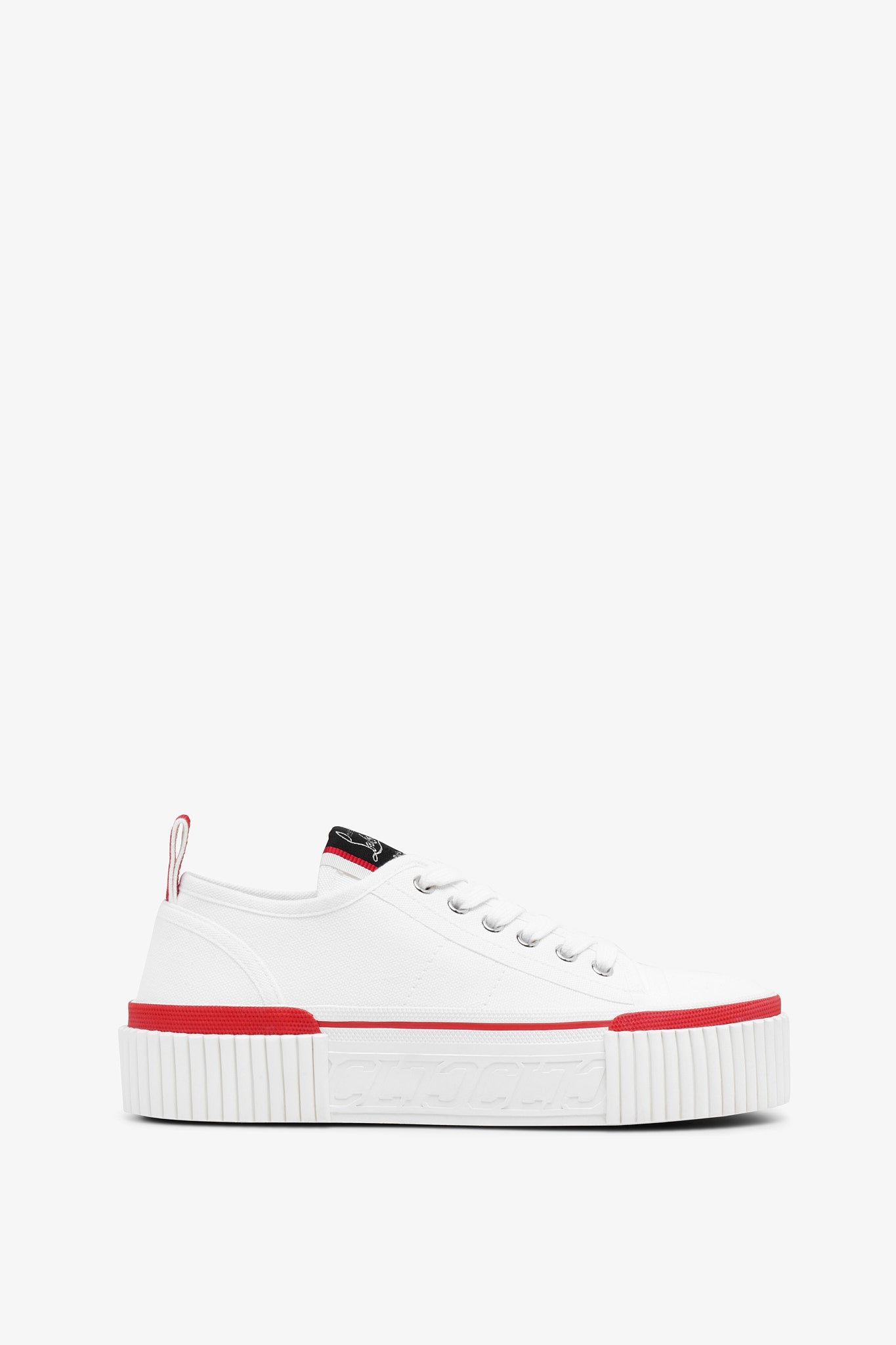 Christian Louboutin | Super Pedro white canvas sneakers