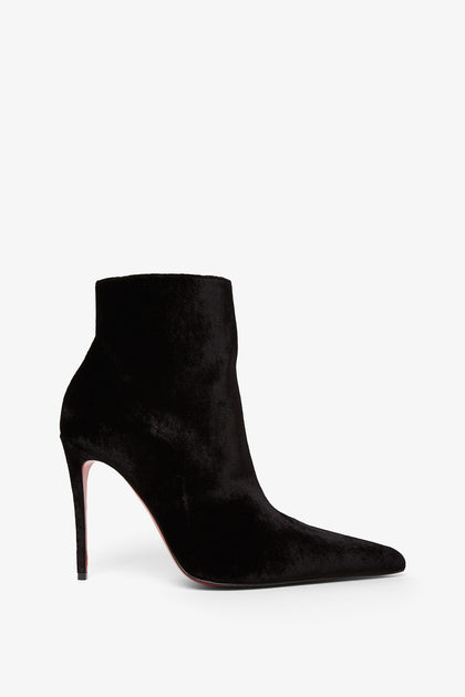 Christian Louboutin Kate Max 100 black velvet boots Savannahs