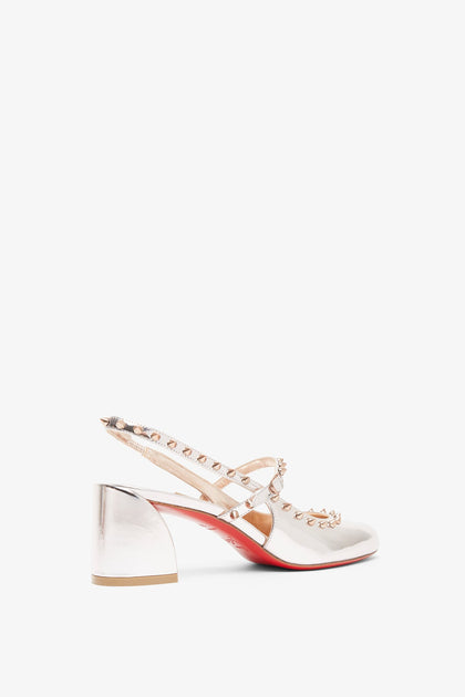 【美品】Christian Louboutin ホワイト ハイヒール Miss Z - 100 mm Pumps - Pearlescent nappa leather - Bianco