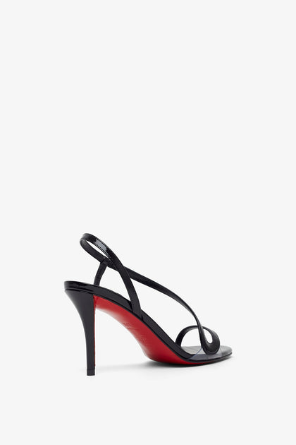 Christian Louboutin スライドサンダル クロス ゴム ブラック Christian Louboutin スライドサンダル クロス ゴム ブラック