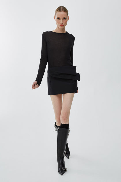 スカート GIVENCHY Women Mini Skirts BW40U5100H 001 Black Givenchy | Bow black mini skirt | Savannahs