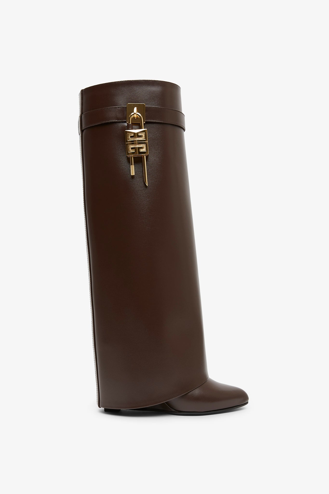 Givenchy | Shark lock 90 brown leather boots | Savannahs