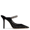 Bing 100 black mesh mules