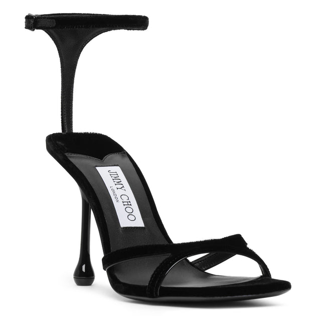 Jimmy Choo | Ixia 95 black velvet sandals | Savannahs