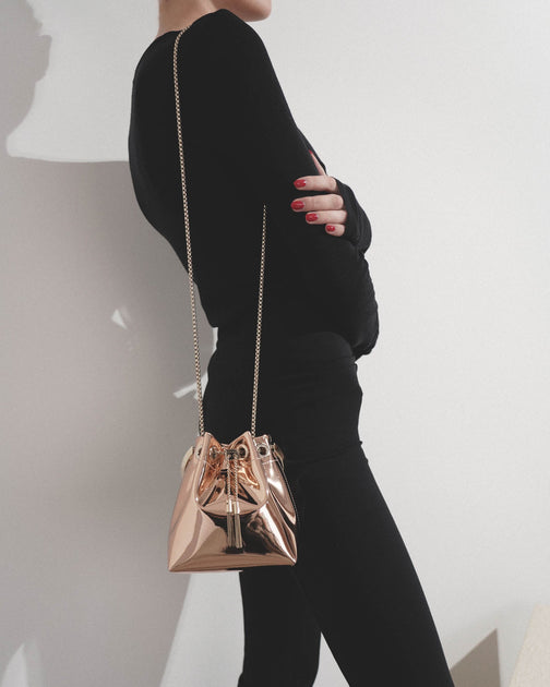 【24SS NEW】Jimmy Choo_woman / BON BON グラデーション バッグ Jimmy Choo Bon Bon Floral Degrade Satin Bucket Bag | Neiman