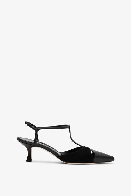 Manolo Blahnik | Turgimod 50 black leather pumps | Savannahs