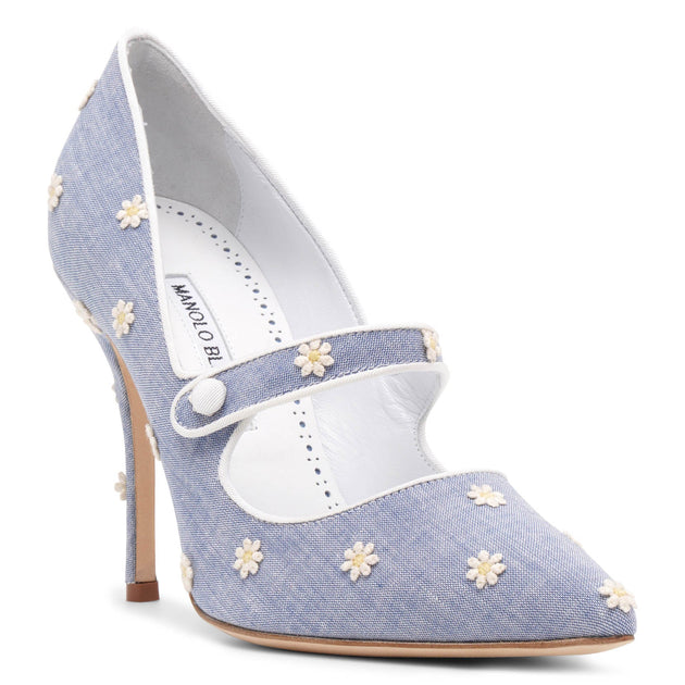 新品同様 【MANOLO BLAHNIK】　ビジュー　パンプス　SEDARABY MANOLO BLAHNIK マノロブラニク パンプス HANGISIFLAT FMC CLC