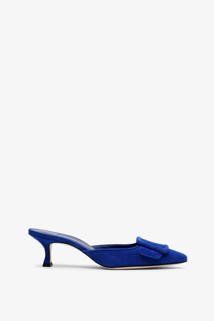 靴 MANOLO BLAHNIK MAYSALE Manolo Blahnik Maysale Suede Buckle Mules | Neiman Marcus