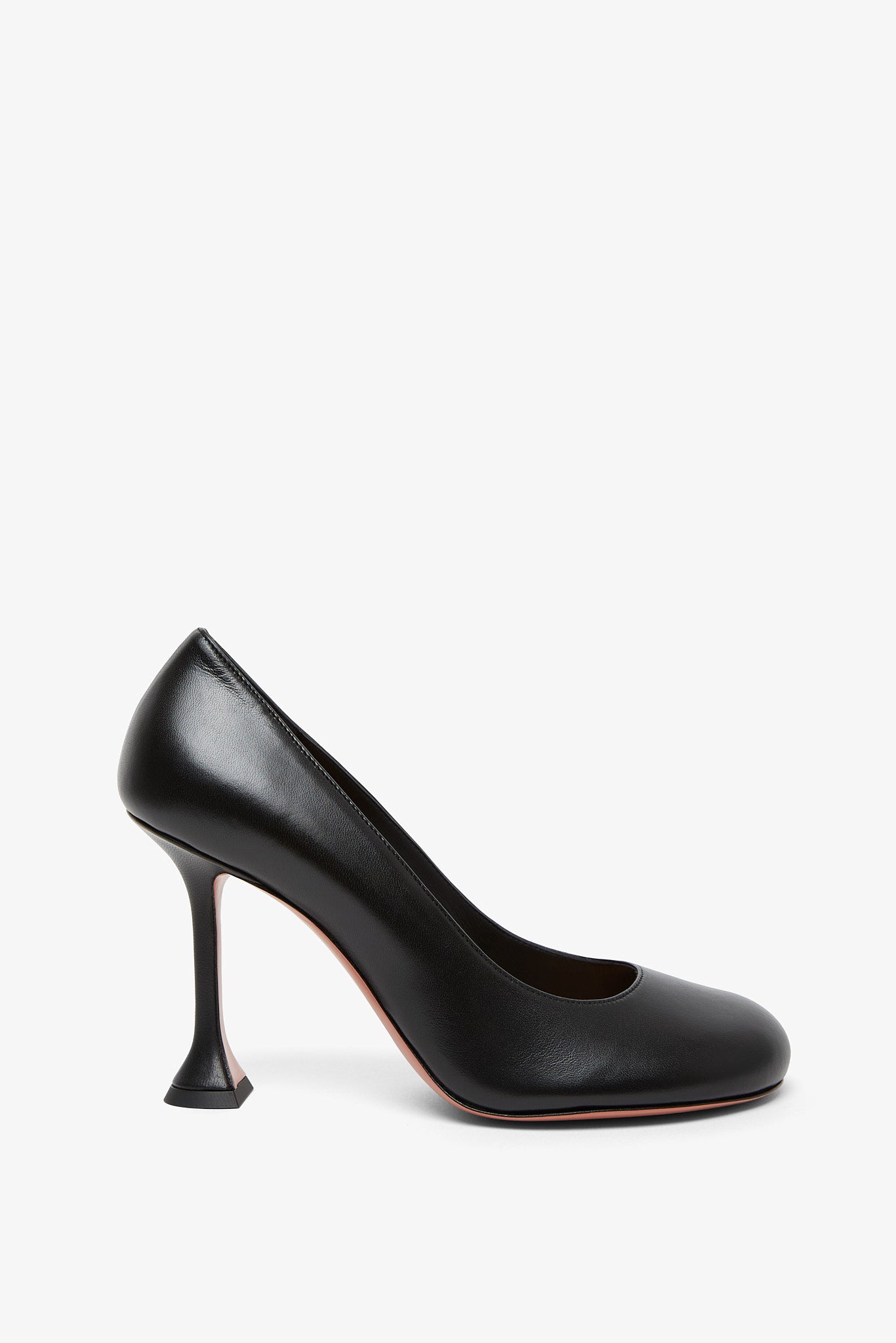 Amina Muaddi | Iris 95 black leather pumps | Savannahs