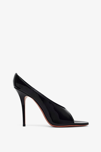 Amina Muaddi | Anok 105 patent black mules | Savannahs