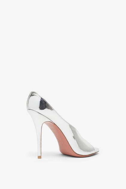 パンプス AMINA MUADDI Silver leather Anok 105 mules Amina Muaddi | Anok 105 silver slippers | Savannahs