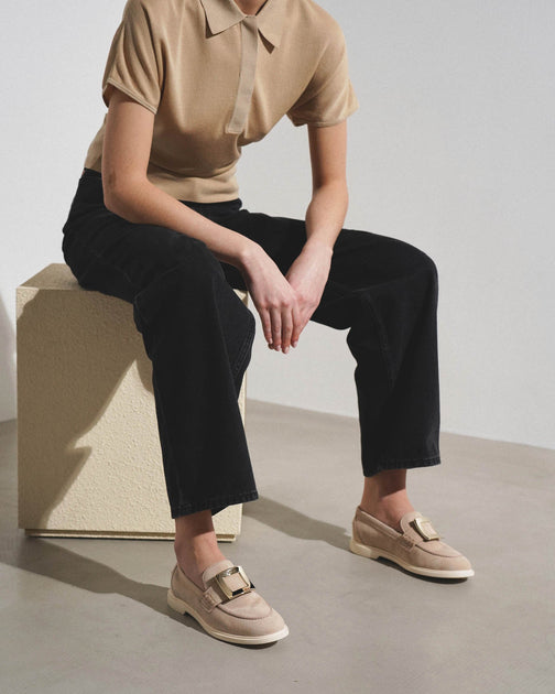 ＊Roger Vivier＊ベージュ スエード スライディ ヴィヴ ミュール Roger Vivier | Viv Rangers beige suede loafers | Savannahs