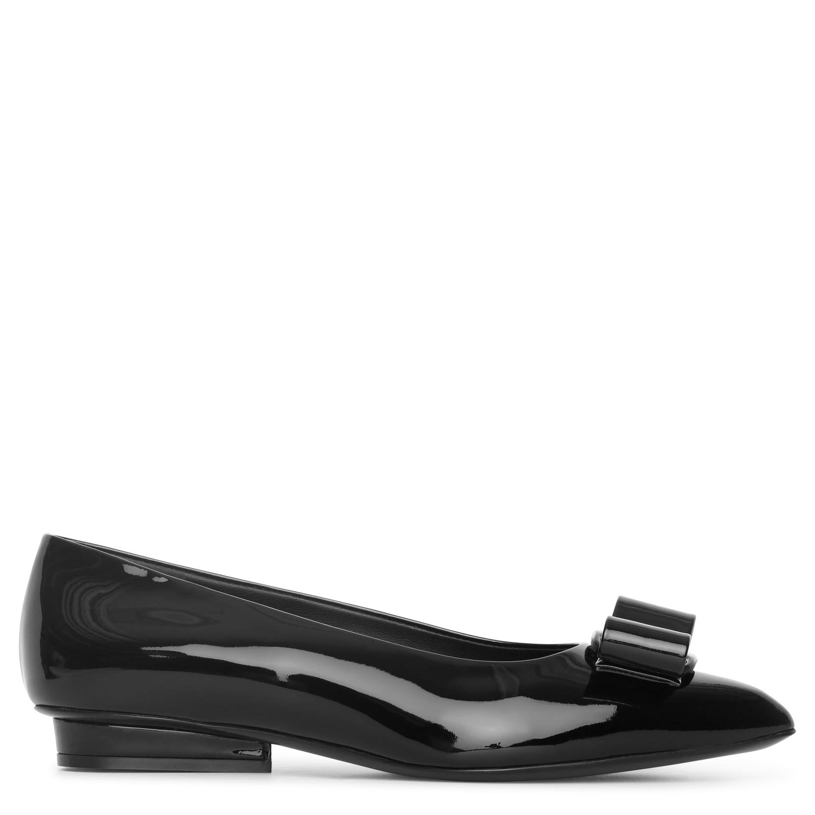 Ferragamo | Viva patent black leather flats | Savannahs