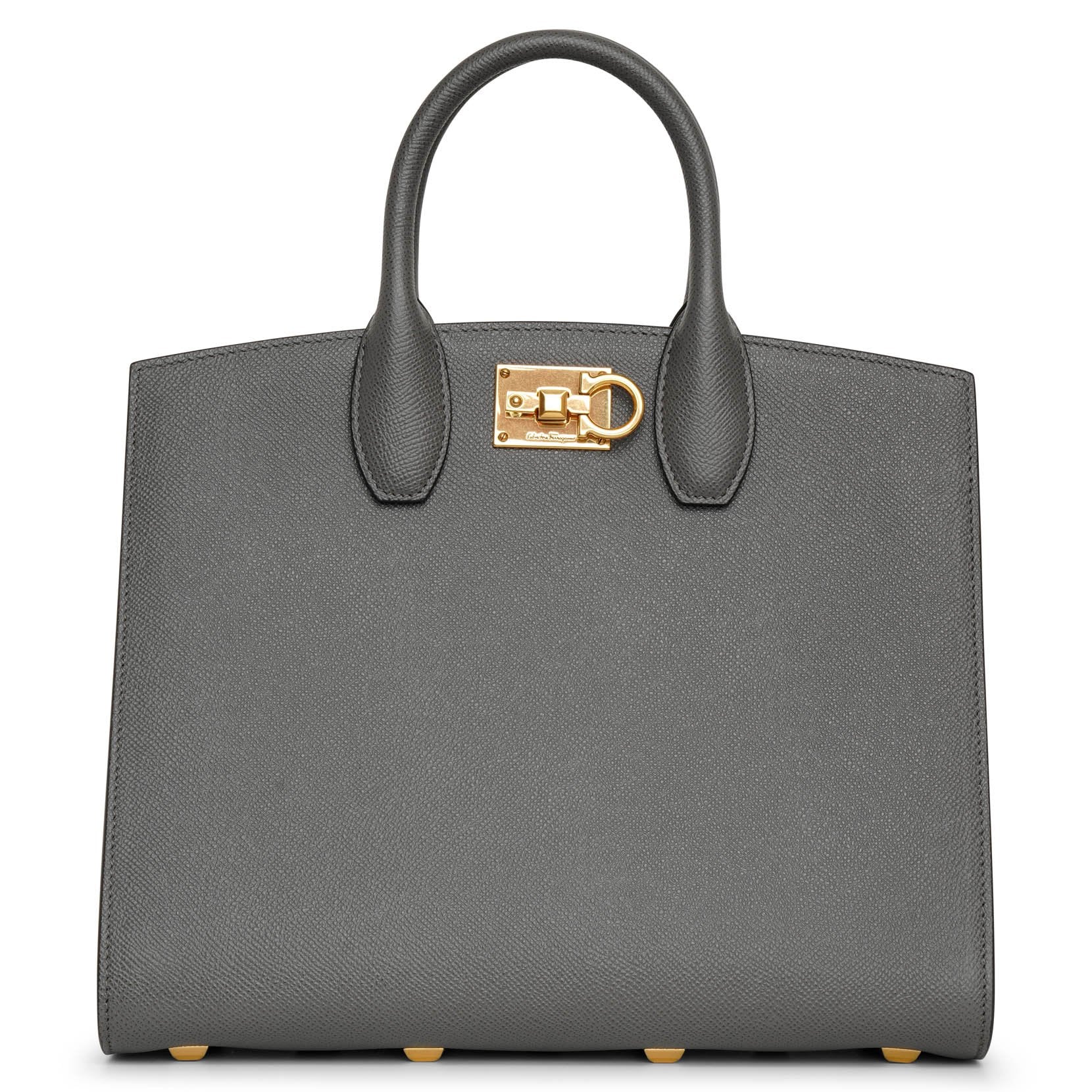 Ferragamo | The Studio Box sparrow grey tote bag | Savannahs