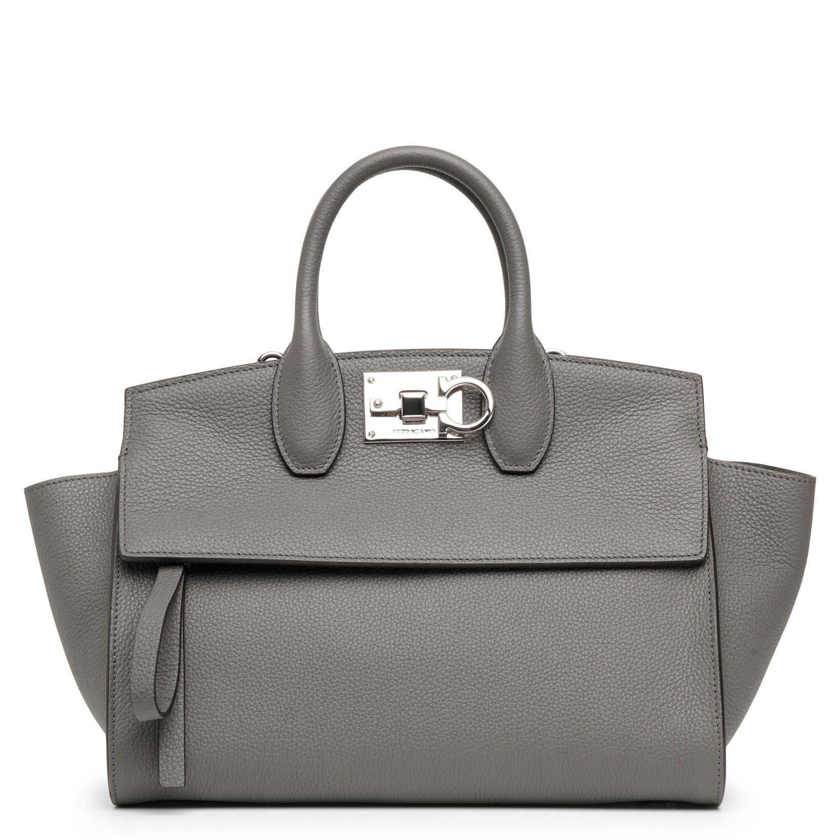 Ferragamo | The Studio soft small grey tote bag | Savannahs