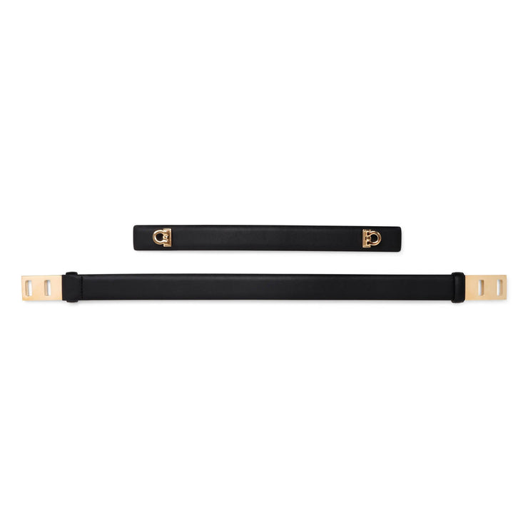 Gancini black adjustable belt