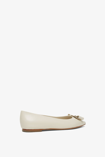 Ferragamo | Zea white leather ballerinas | Savannahs