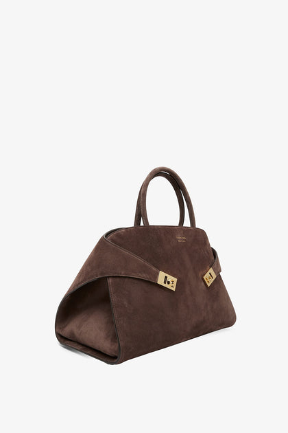 Ferragamo | Hug medium dark brown top handle bag | Savannahs
