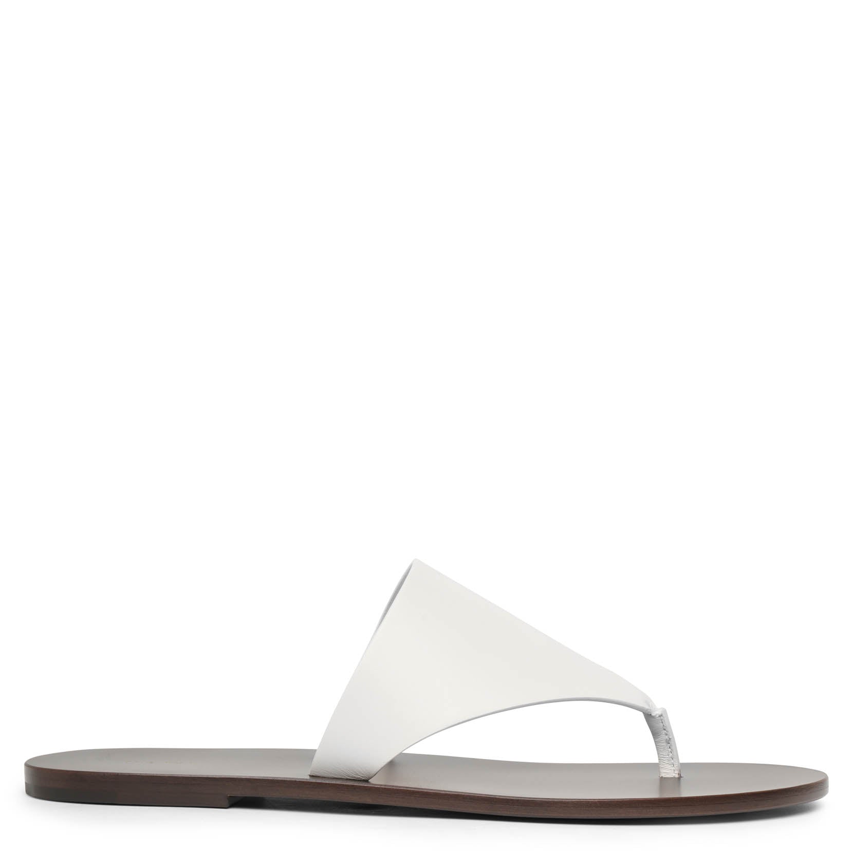 The Row | Avery white leather thong sandals | Savannahs