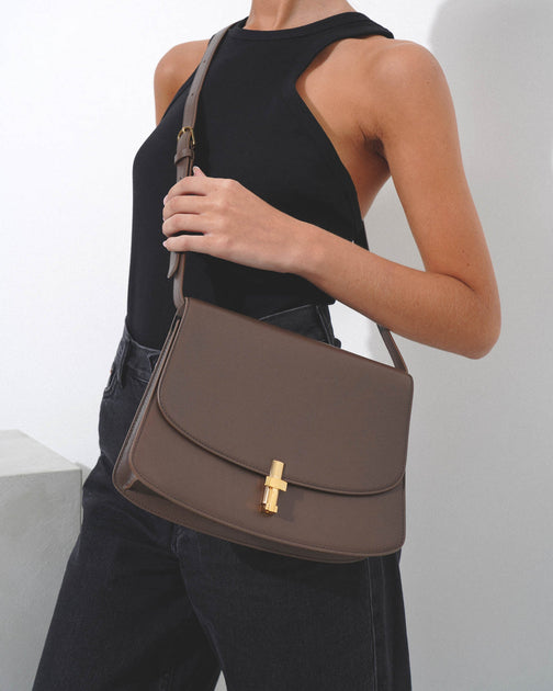 関税込★ THE ROW ザロウ Sofia 10 leather shoulder bag brown Sofia 10 leather shoulder bag in brown - The Row | Mytheresa