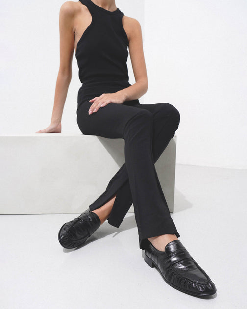 The Row Eel ローファー サイズ38 The Row | Soft black eel loafers | Savannahs